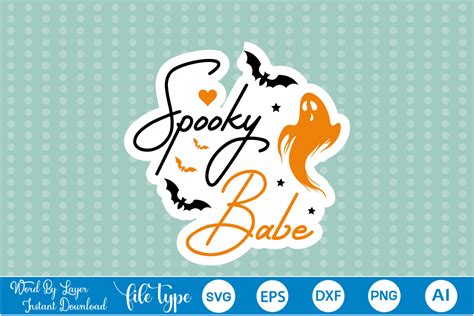 Spooky Babe Sticker Svg Graphic By Graphicpicker Creative Fabrica