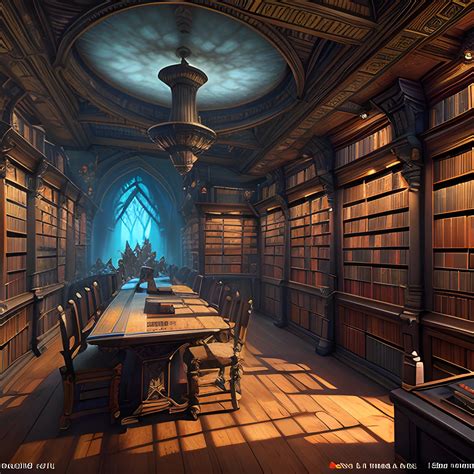 Dnd Fantacy Library High Fantasy Indoor View High Resolution