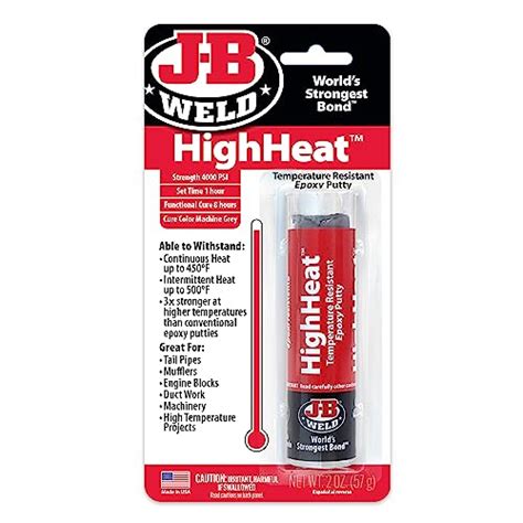 Reviews For J B Weld 8297 HighHeat 500 Degree Epoxy Putty Stick