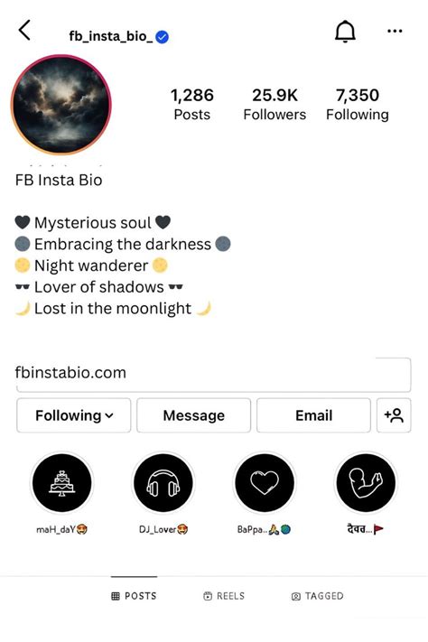 Dark Bio For Instagram