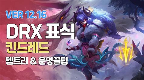 Drx 표식 킨드레드ㅣ장인의 동선ㅣpatch 12 16ㅣ치속ㅣ Youtube