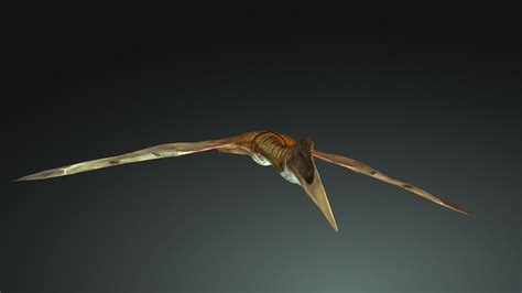 Artstation Dinosaur Quetzalcoatlus Animated Blender Fbx 3d Model