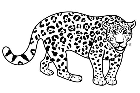 Coloriage jaguar à imprimer PDF Dessin de jaguar à colorier gratuit