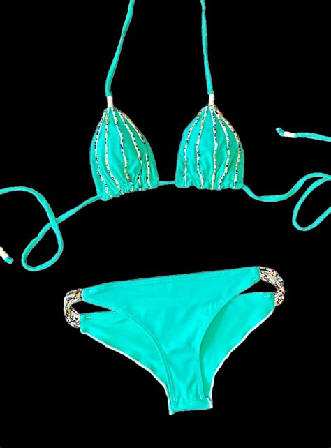 Beaded Bikini X Small Etsy