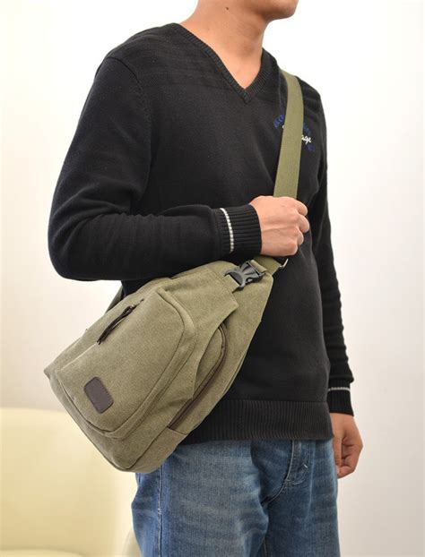 Vintage Canvas Satchel School Military Mens Hiking Shoulder Bag Messenger Bag Ebay