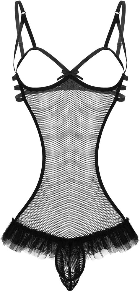 DPois Body Homme Sexy String Soutien Gorge Sein Nu Sexy Femme Coquine Lingerie Sissy Travesti