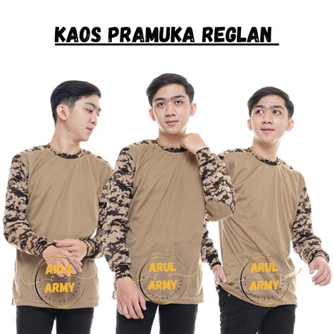 Kaos Loreng Pramuka Scout Reglan Seragam Pramuka Laki Laki Seragam