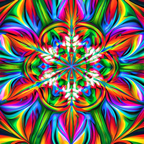 Psychedelic Pot Leaf Art · Creative Fabrica