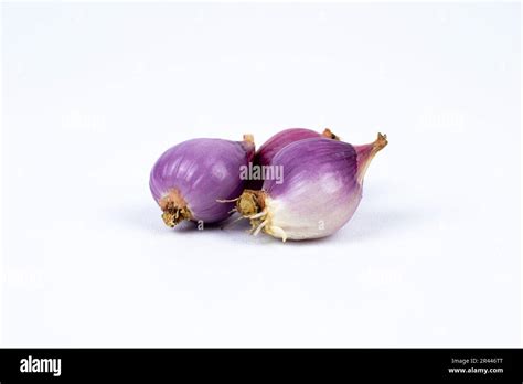 Fresh Red Onion Shallots Isolated On White Background Stock Photo Alamy