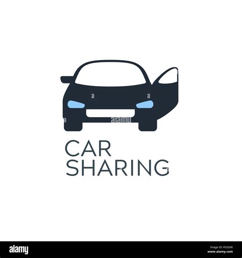 Car sharing service icon design concept. Carsharing renting car mobile ...