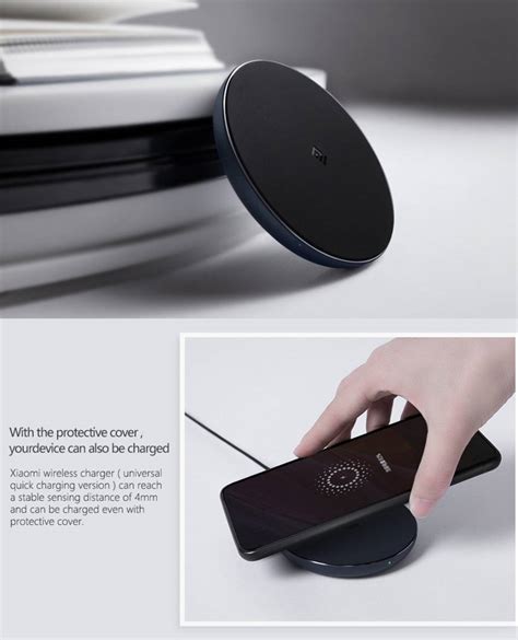 New Xiaomi WPC03ZM Wireless Charger 10W Smart Quick Charging With LED ...