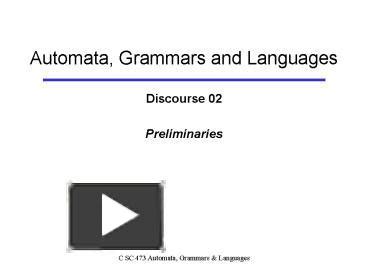 PPT Automata Grammars And Languages PowerPoint Presentation Free