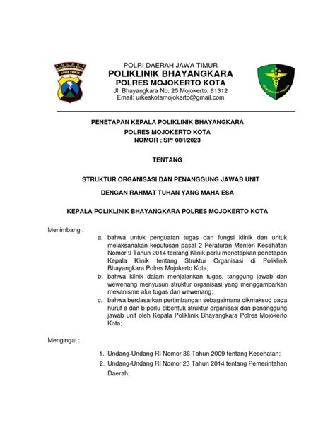 Sp Pj Tim Mutu Struktur Organisasi Fix Pdf