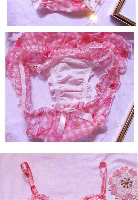 Sexy Japanese Lingerie Set Pink Plaid Floral Mesh Bra Panties From Gspot Dhgate
