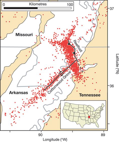 New Madrid Earthquake Zone Map