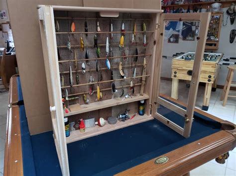 Fishing Lure Reel Display Cabinet Holds Over Lures Etsy