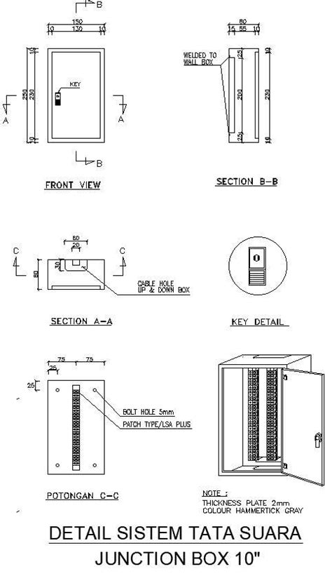 Junction Box 10 Sound System Details In Autocad Dwg File Cadbull