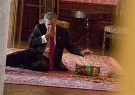 George Bush Choking On His Chips Securitron Linux Blog