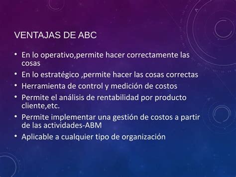 Sistema De Costeo Basado En Actividades Abc Ppt