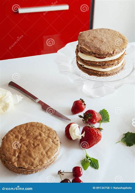 Naked Layer Cake Stock Photo Image Of Layered Cake