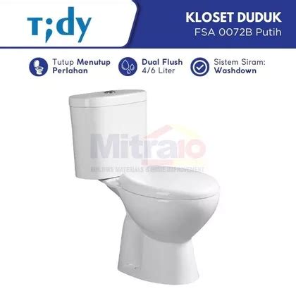 Tidy Kloset Duduk Dua Bagian Fsa B Putih