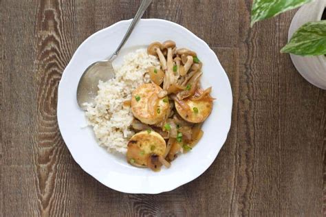 Egg Tofu with Mushrooms Recipe - Delicious Not Gorgeous