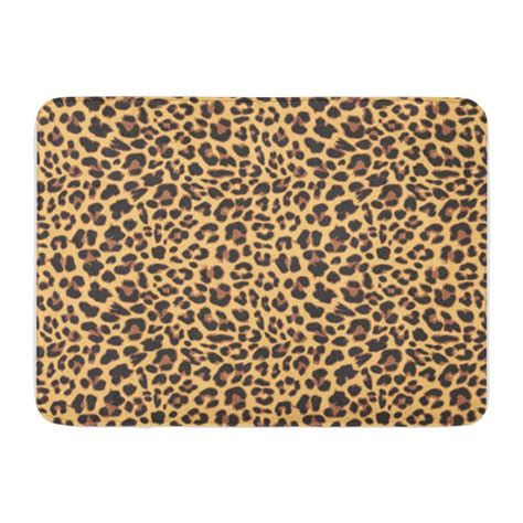 Kdagr Brown Pattern Leopard Cheetah Skin Doormat Floor Rug Bath Mat 23