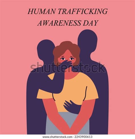 Human Trafficking Awareness Day Held On Stock Illustration 2243900613