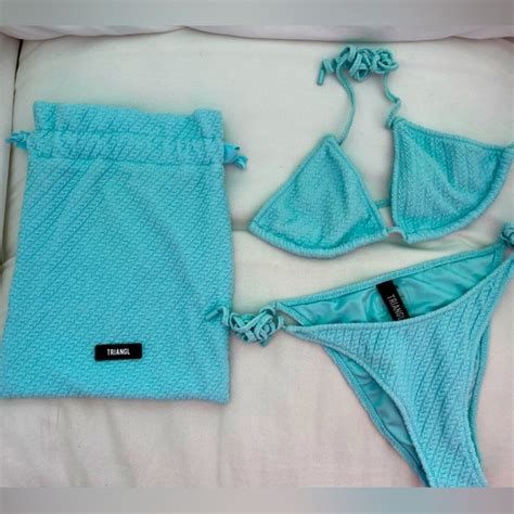 Triangl Swimwear Swim Triangl String Bikini Bathing Suit With Bag