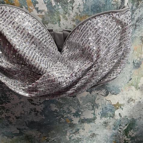 Silver Sequinned Boob Tube Size But Would Fit A Depop