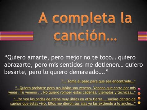 PPT A completa la canción PowerPoint Presentation free download