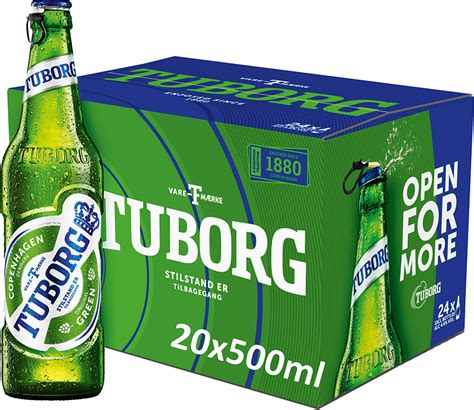 Упаковка пива Tuborg Green светлое фильтрованное 4.6% 0.5 л x 20 шт ...