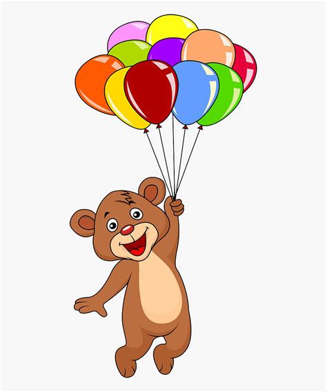 teddy bear holding balloon - Clip Art Library