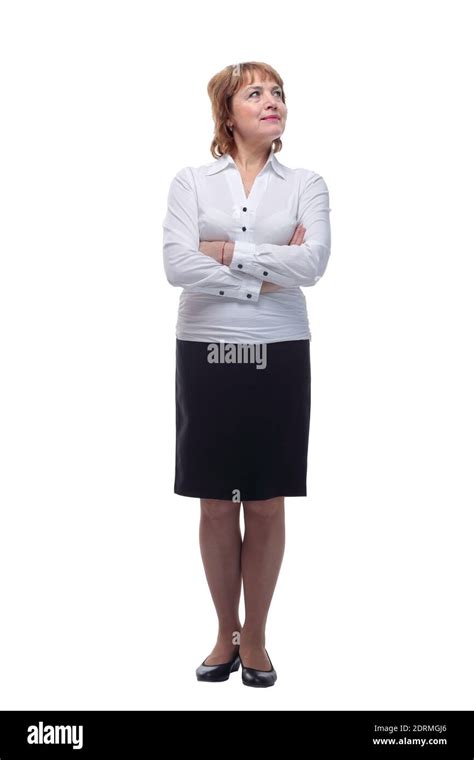 Portrait Of Mature Elegant Woman Isolated On White Background Stock Photo Alamy