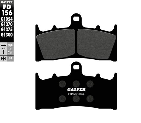 Galfer 1054 Carbon Semi Metallic Brake Pads Front Fd156g1054 Ebay