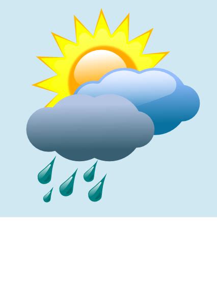 Weather Forecast Partly Sunny With Rain Clip Art at Clker.com - vector ...