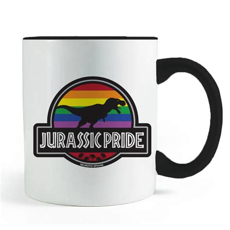 Jurassic Pride Rainbow Lgbtq Mug Etsy