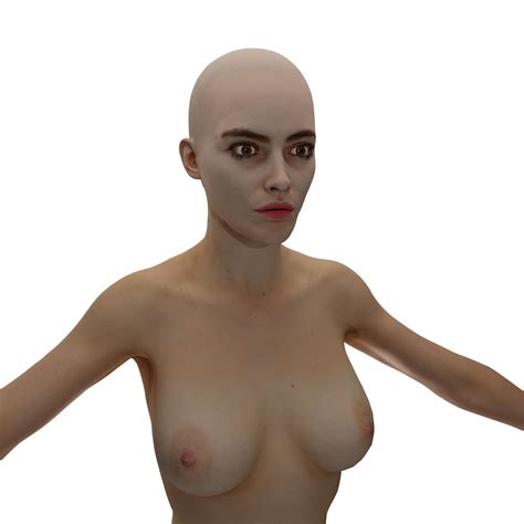 Sexy Realistic Naked Blonde Woman In Underwear D Model D Model Rigged CGTrader