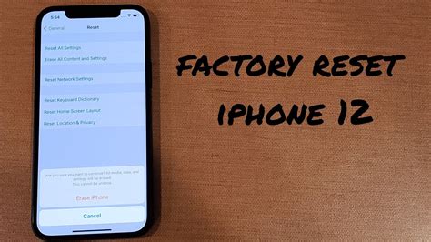 How To Factory Reset Iphone 12 12 Mini 12 Pro 12 Pro Max YouTube