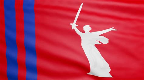 Флаг Волгоградской области. Флаги субъектов РФ 10. Зацикленное видео ...