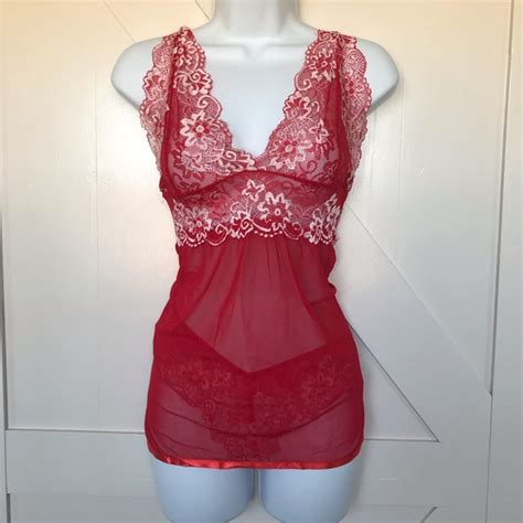 Intimates Sleepwear Nwot Red Lace Lingerie Sleepwear Poshmark