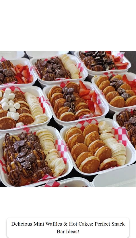 Delicious Mini Waffles Hot Cakes Perfect Snack Bar Ideas En Recetas Faciles Postres