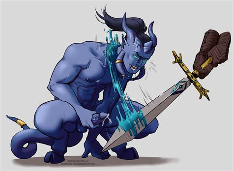 Draenei Beheading Commission By IMZero Hentai Foundry