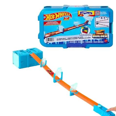 Купити Трек Хот Вілс Льодова траса Hot Wheels Track Builder Ice Crash HNJ66 HKX40 Mattel ціна