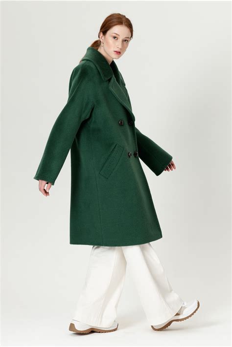 Пальто женское из альпаки «KROYYORK» 510L, травяной купить по цене ...