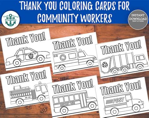 First Responder Appreciation Card St Responders Coloring Etsy