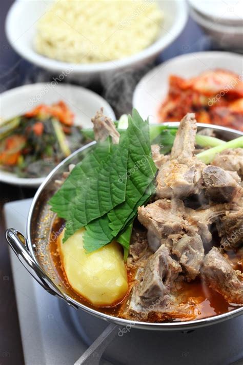 Gamjatang Pork Bone And Potato Soup Korean Cuisine Stock Photo By