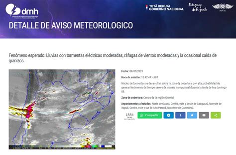 Dmh Paraguay On Twitter Aviso Meteorol Gico N Emitido