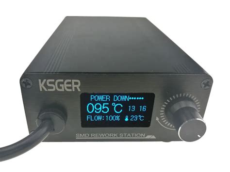 Ksger Hot Air Gun Rework Smd Soldering Station Stm Oled Diy Dryer Handle Nozzles Hot Stand