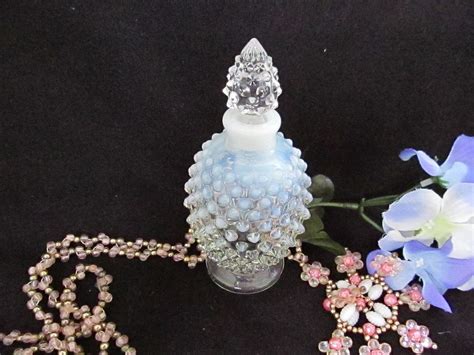 Vintage Fenton French Opalescent Hobnail Perfume Bottle Fenton During